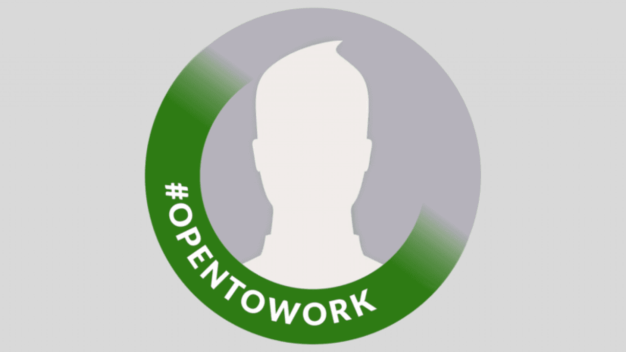 An example of a LinkedIn open to work profile image