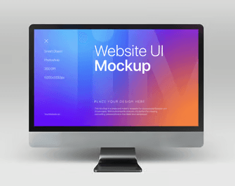 A website portfolio project shown inside a computer mockup